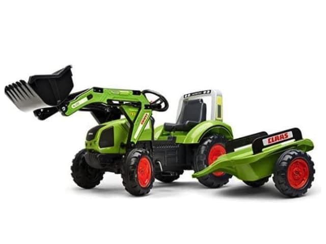 Tractor De Pedales CLAAS ARION 430 Con Pala Y Remolque De Juguete FALK 1040AM - Imagen 1