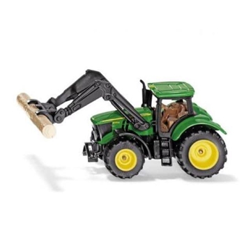 Tractor John Deere con pinza para troncos de juguete SIKU 1540 - Imagen 1