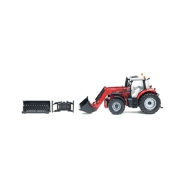 Tractor Massey Ferguson 6613 Con Cargador Delantero De Juguete Esc 1:32 BRITAINS 43082A1 - Imagen 2