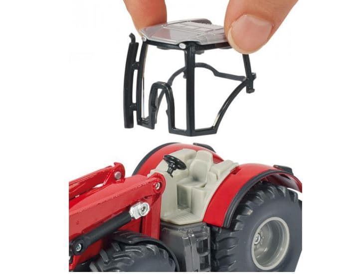 Tractor Massey Ferguson Con Cargador Frontal De Juguete Esc 1:50 SIKU 1985 - Imagen 2