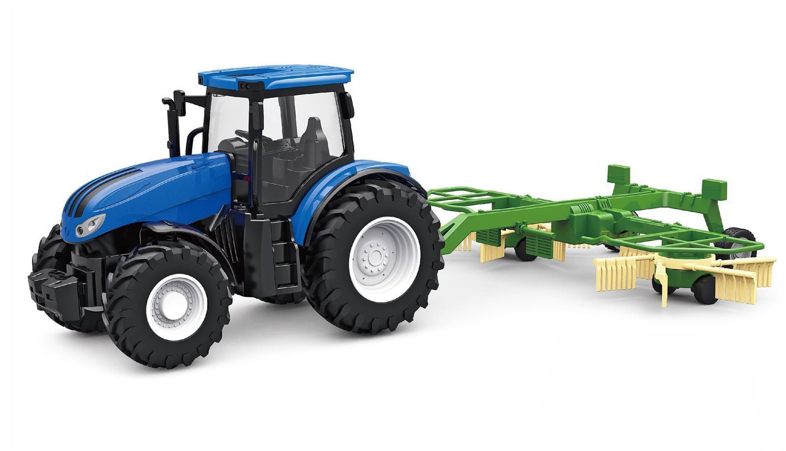 Tractor Rc con rastrillo giratorio con luz y sonido 1:24 - Imagen 1