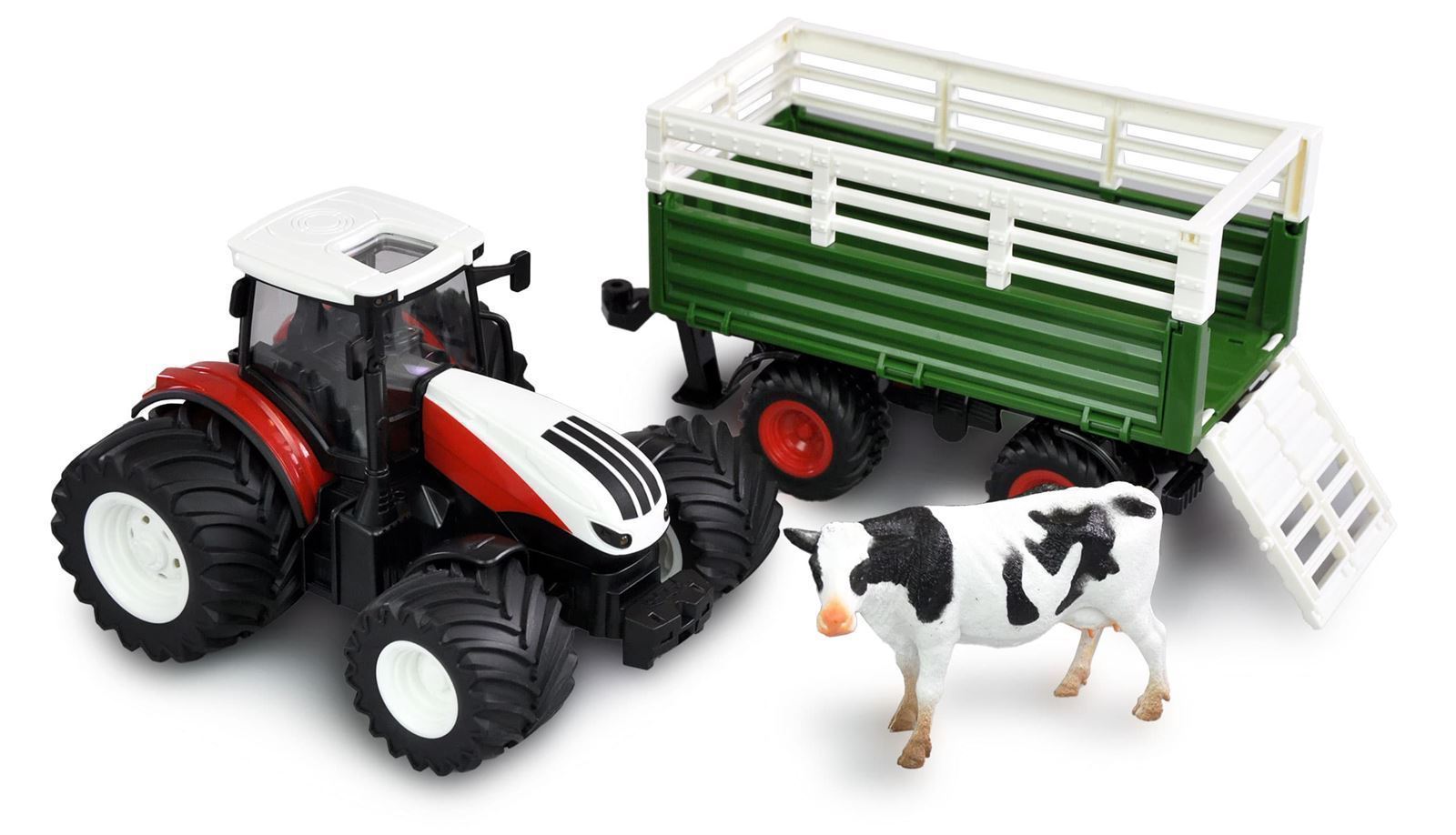 Tractor Rc con remolque de ganado con luz y sonido 1:24 - Imagen 6