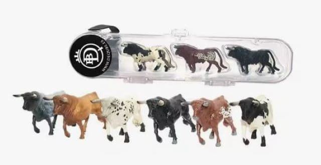 Tubo con toros bravos minis de juguete 6 toros COLLECTA