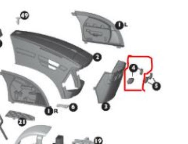 Tulipas extremos para capó Peg Perego (2ud) - Imagen 1