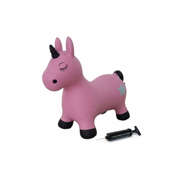 Unicornio Saltarín Hinchable Rosa 460453 - Imagen 2