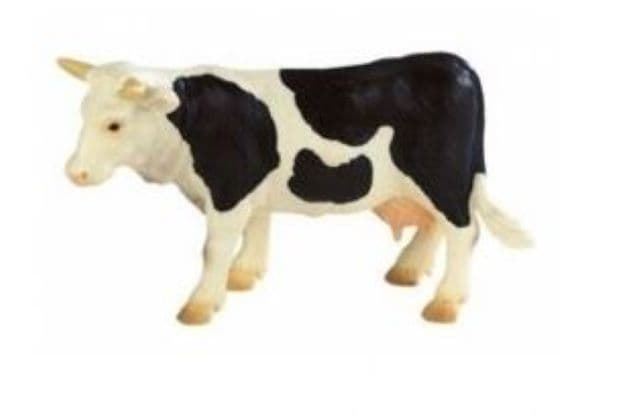 Vaca Blanca Y Negra Juguete Bullyland 62609 - Imagen 1