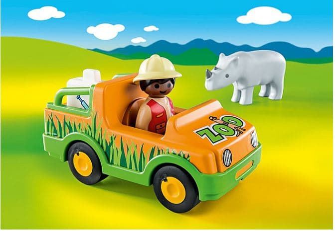 Vehículo Del Zoo Con Rinoceronte 123 Playmobil 70182 - Imagen 5